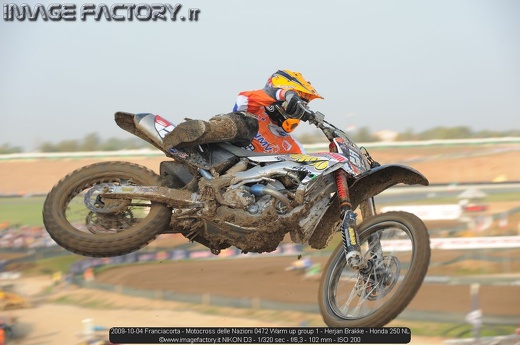 2009-10-04 Franciacorta - Motocross delle Nazioni 0472 Warm up group 1 - Herjan Brakke - Honda 250 NL
